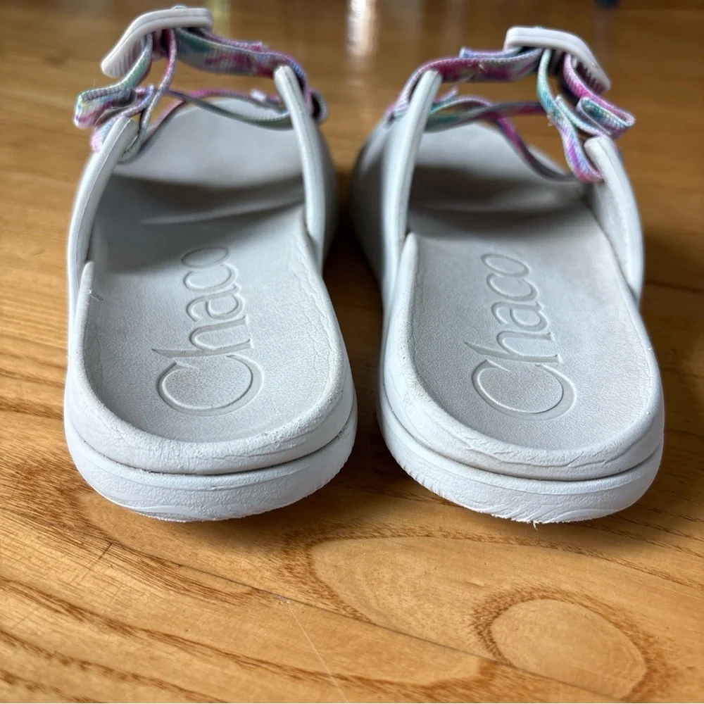 Chaco Chillos Slide Sandals Light Tie Dye Beige Off-white Youth Kid Girls Size 3